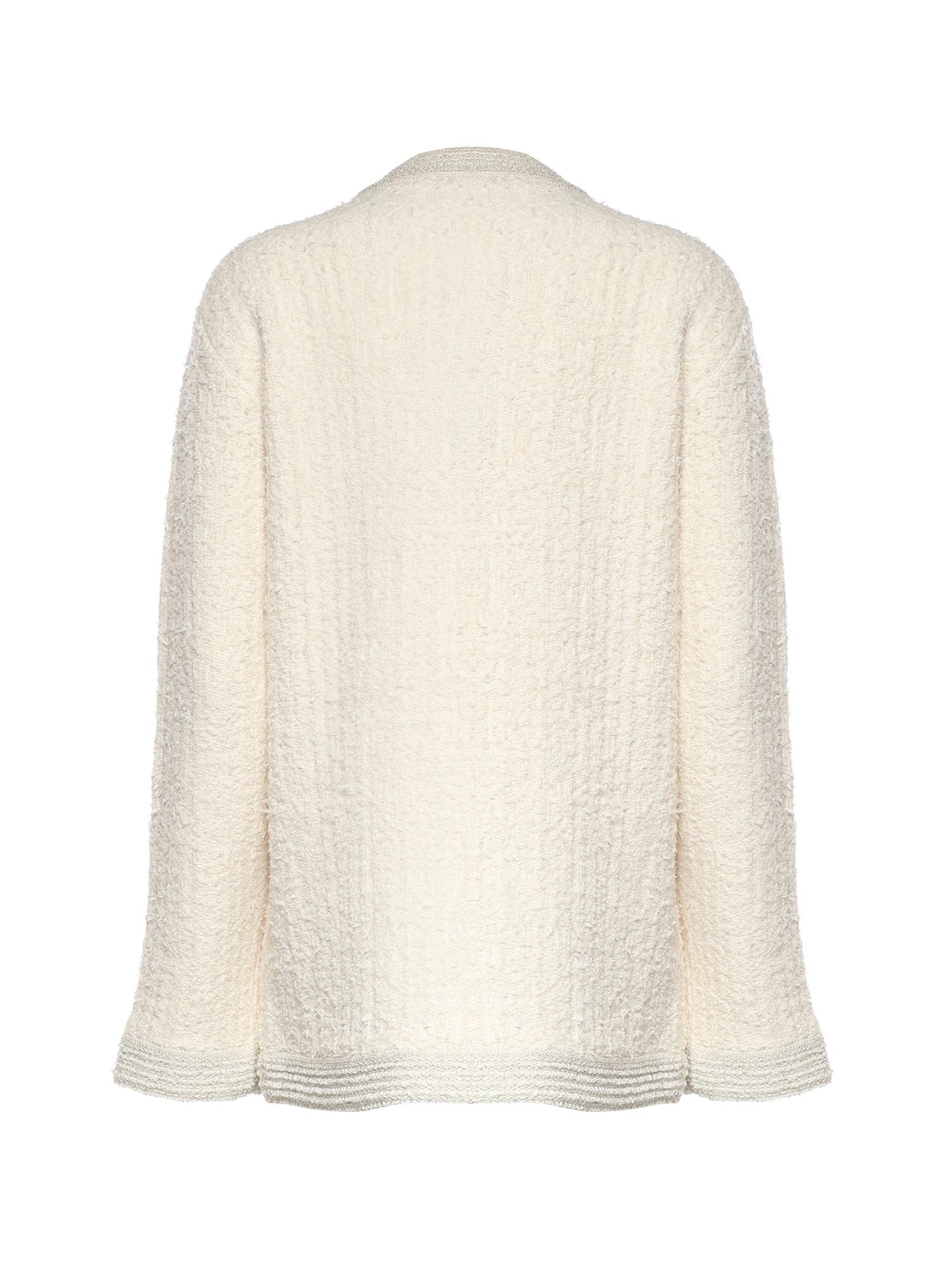 Cardigan in lana bouclé lamé