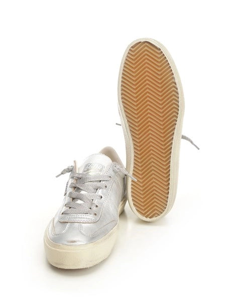 Sneaker "Soul Star" in pelle argento metallizzato