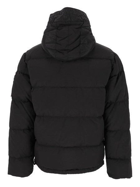 Piumino con cappuccio in tessuto Nylon Metal