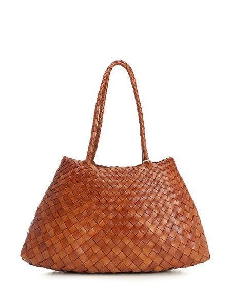 Tote bag in pelle intrecciata Santa Croce Big