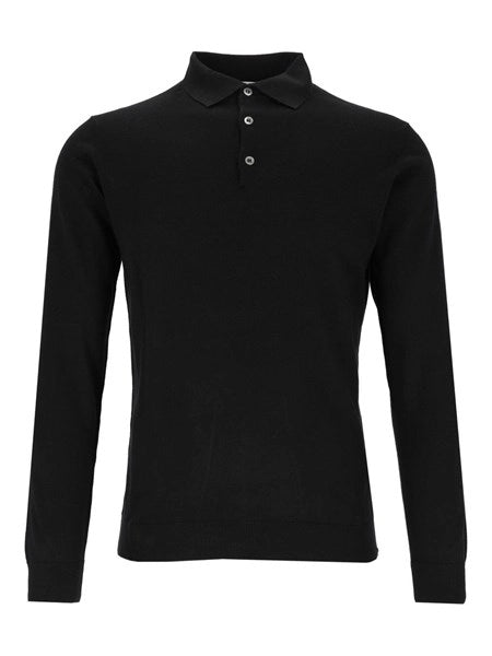 Polo in seta e cashmere