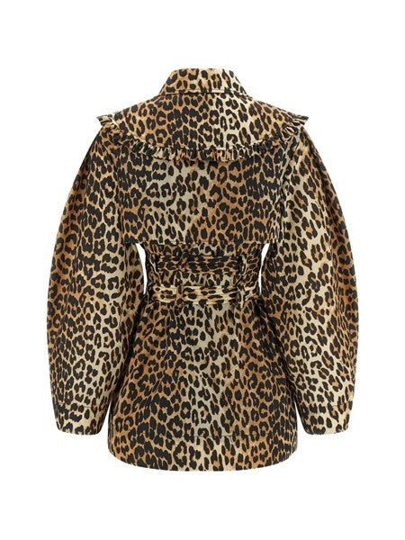 Trench corto Duchesse stampa animalier