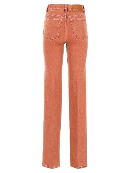 Jeans a vita alta e gamba dritta
