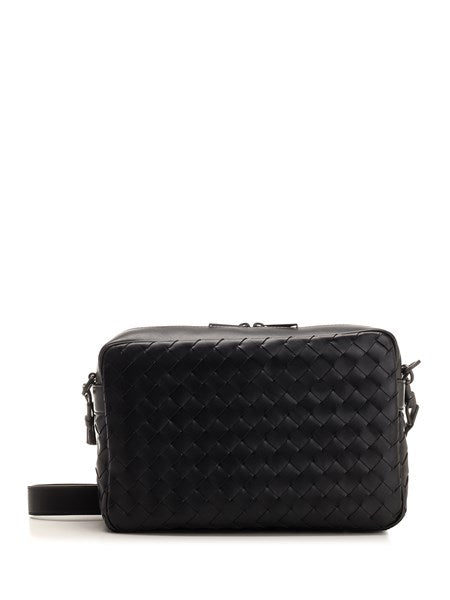 Borsa a tracolla con motivo intrecciato