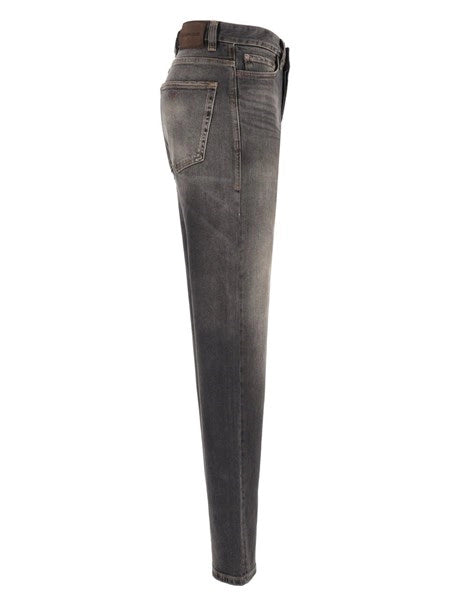 Jeans 5 tasche over fit in denim