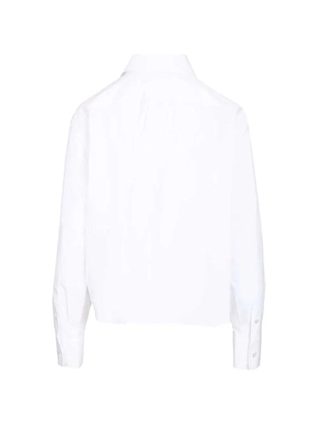Camicia corta in popeline di cotone