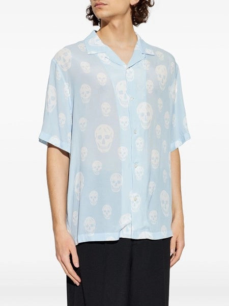 Camicia in crepe de chine stampata