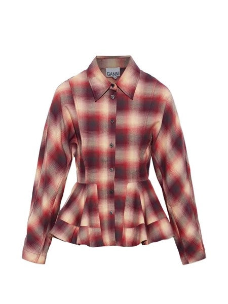 Camicia in flanella a quadri rossi