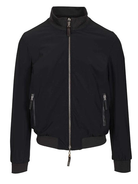 Biker in pelle traforata reversibile