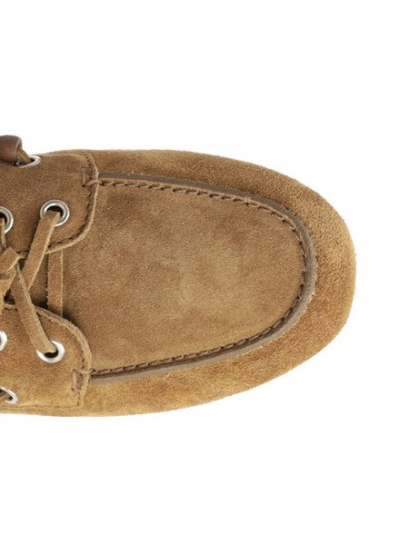 Scarpe "Deck" in pelle scamosciata con nappine