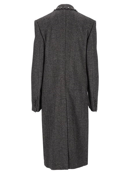 Cappotto doppiopetto resca con cristalli