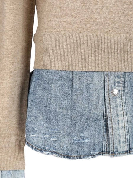 Maglia in lana a strati