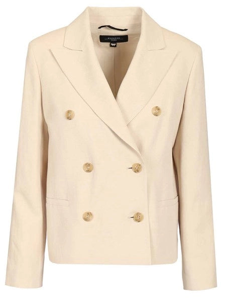 Blazer in viscosa e lino