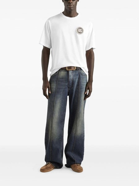 T-shirt in jersey con patch