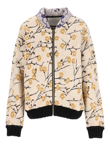 Bomber jacquard "cherry blossom"