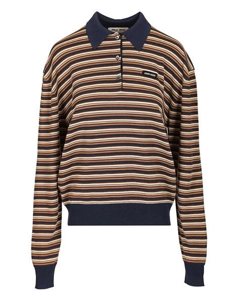 Polo in maglia a righe