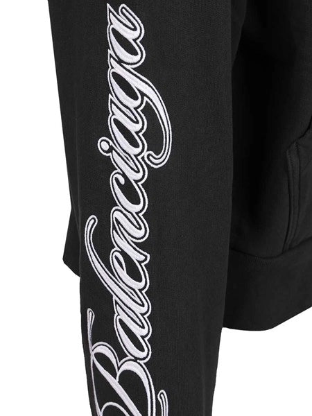 Felpa con cappuccio oversize Cursive