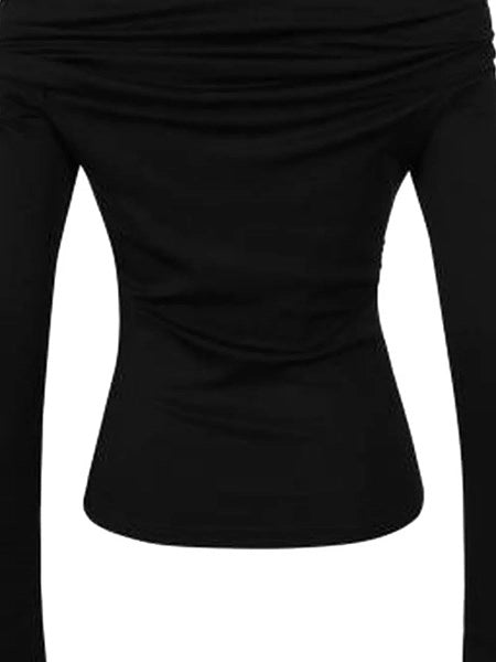 Top off-shoulder Orafo in lana vergine