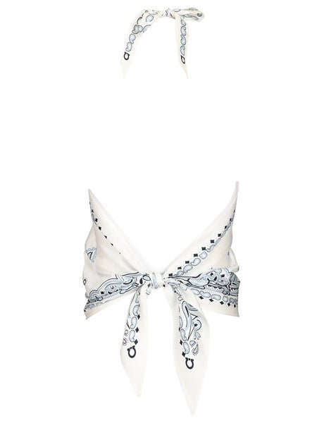 Top a foulard stampa "Arabesque"