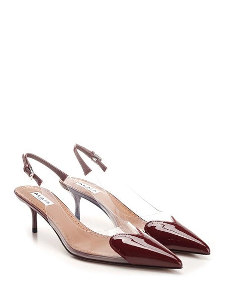 Slingback Le Cœur in pelle verniciata