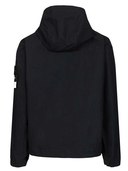 Giacca con cappuccio in twill di cotone biologico