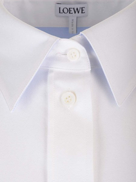 Camicia bianca in twill di cotone