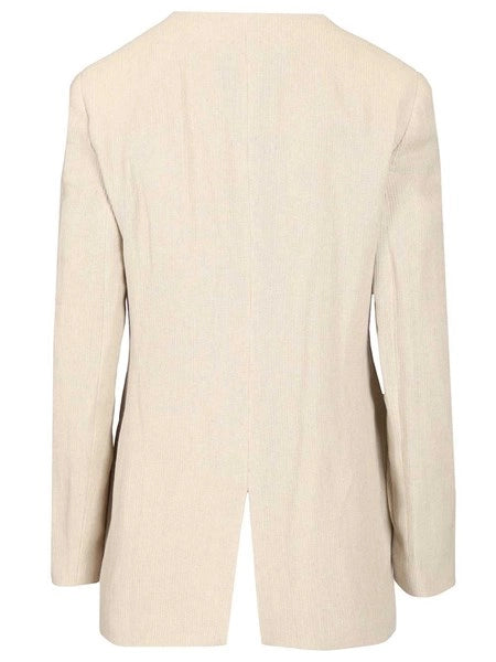 Blazer in misto lino