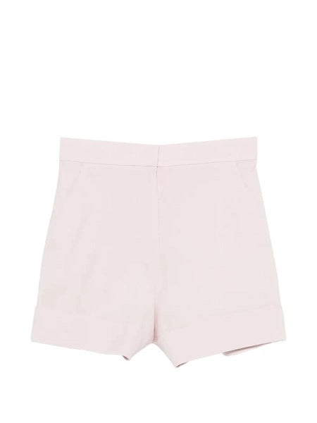 Short in tela di lana e seta
