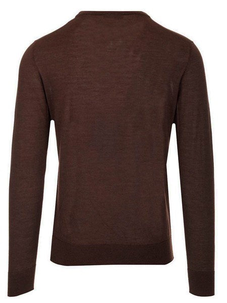 Maglia girocollo marrone