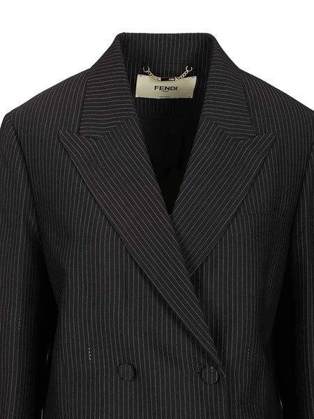 Blazer in lana gessata