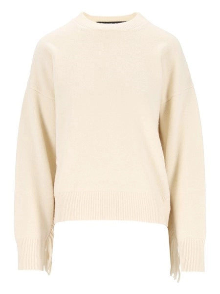 Maglia girocollo con frange