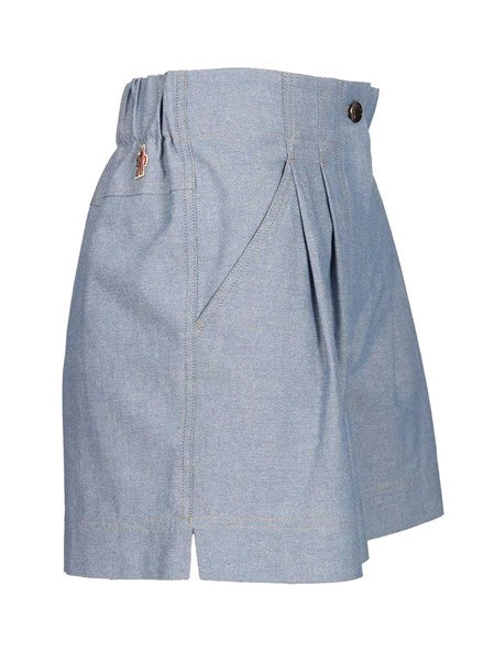 Shorts in cotone chambray