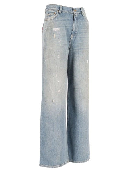 Jeans con logo ricamato