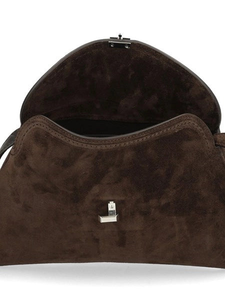 Pochette in suede "T-Lock"