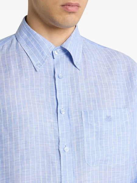 Camicia in lino a righe