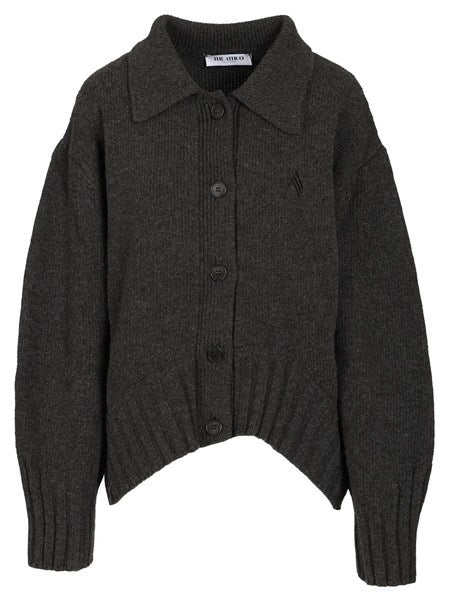Cardigan con logo ricamato