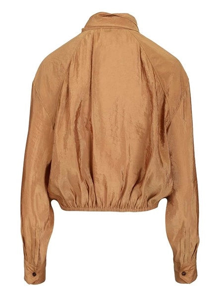 Blusa con collo lavallière
