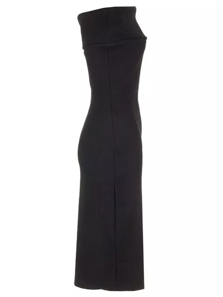 Abito midi con spalle scoperte