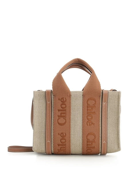 Tote bag mini Woody in lino