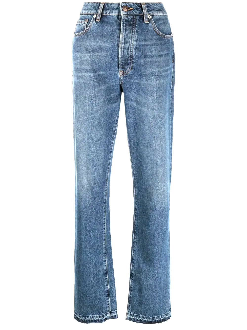 HIGH-WAIST STRAIGHT-LEG JEANS