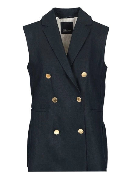 Gilet in stuoia di lino