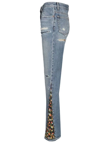 Jeans flare con inserti
