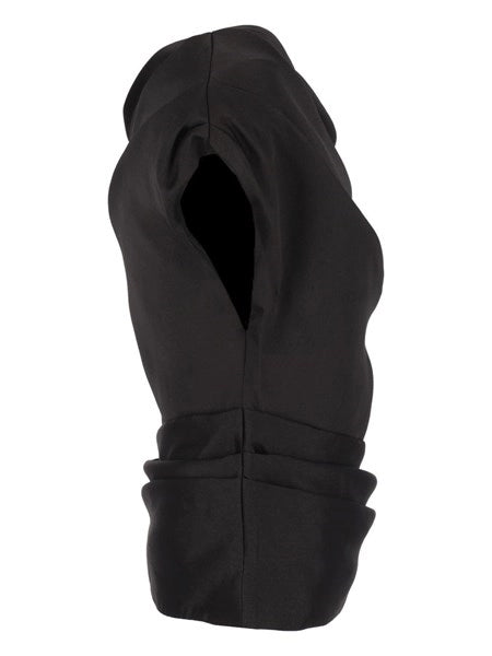 Top drappeggiato in taffeta