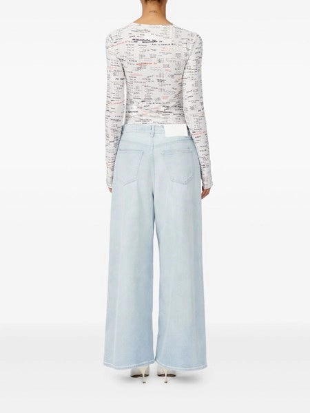 Jeans gamba larga