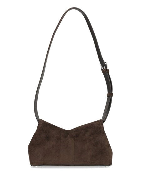 Pochette in suede "T-Lock"