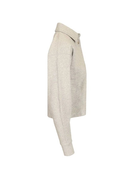 Felpa polo in pile di cotone