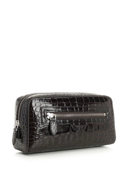 Vanity case in pelle