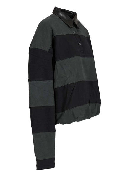 Maglione polo a righe