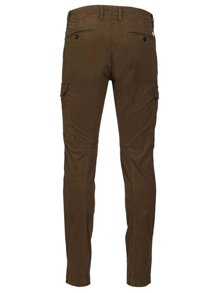 Pantaloni cargo realizzati in raso di cotone stretch