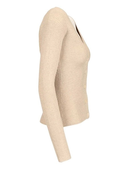 Cardigan in misto lana a coste Gioiosa